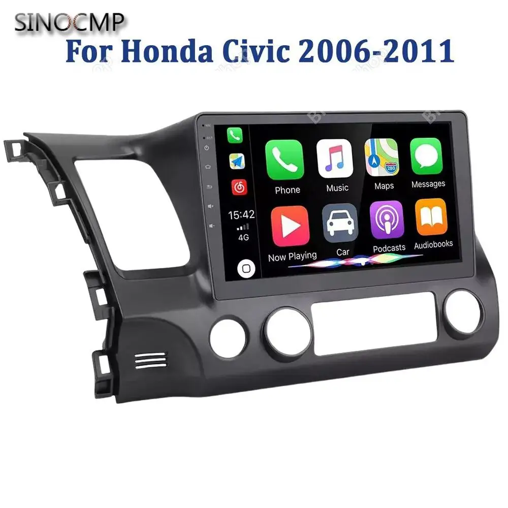 

1PC Car GPS Stereo Radio Android 13 Carplay Navi For Honda Civic 2006-2011 Car Multimedia Video Player Stereo Radio GPS 10inch