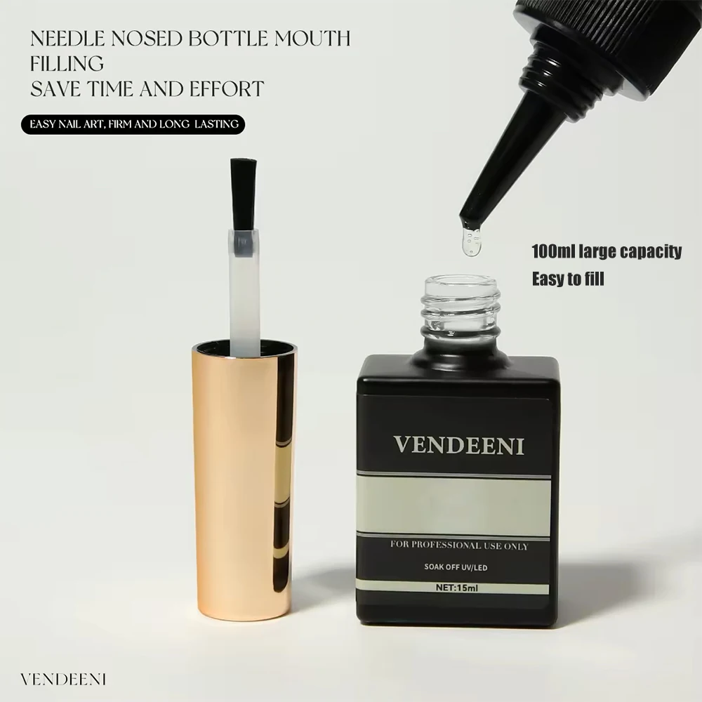Vendeeni 100 ml vernis à ongles Gel noir pur Semi Permanent UV LED vernis Gel longue durée vernis Gel manucure qualité Salon