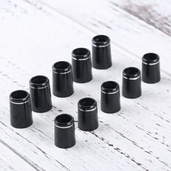 10 Pcs .370 .335 Golf Verjüngt Aderendhülsen für Irons Welle Universal mit Einzelnen Silber Ring Golf Club Köpfe Ersatz Schwarz