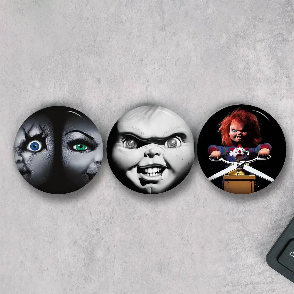 Horror Movie Chucky Child's Play Soft Button Pin Funny Silly Gnarpy On A Skateboard Meme Badge Gamer Collection Gifts view 3