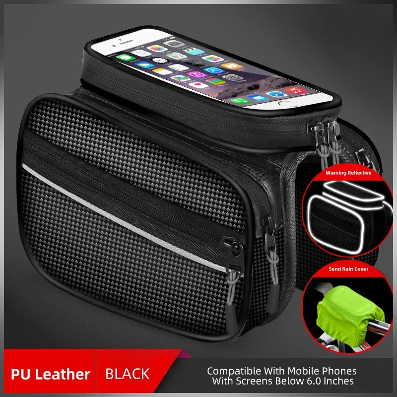 

KUPOSS Bicycle Bags Waterproof Large Capacity with Touchscreen Free Rain Cover Panniers for iPhone/Samsung for MTBRoad Cycling