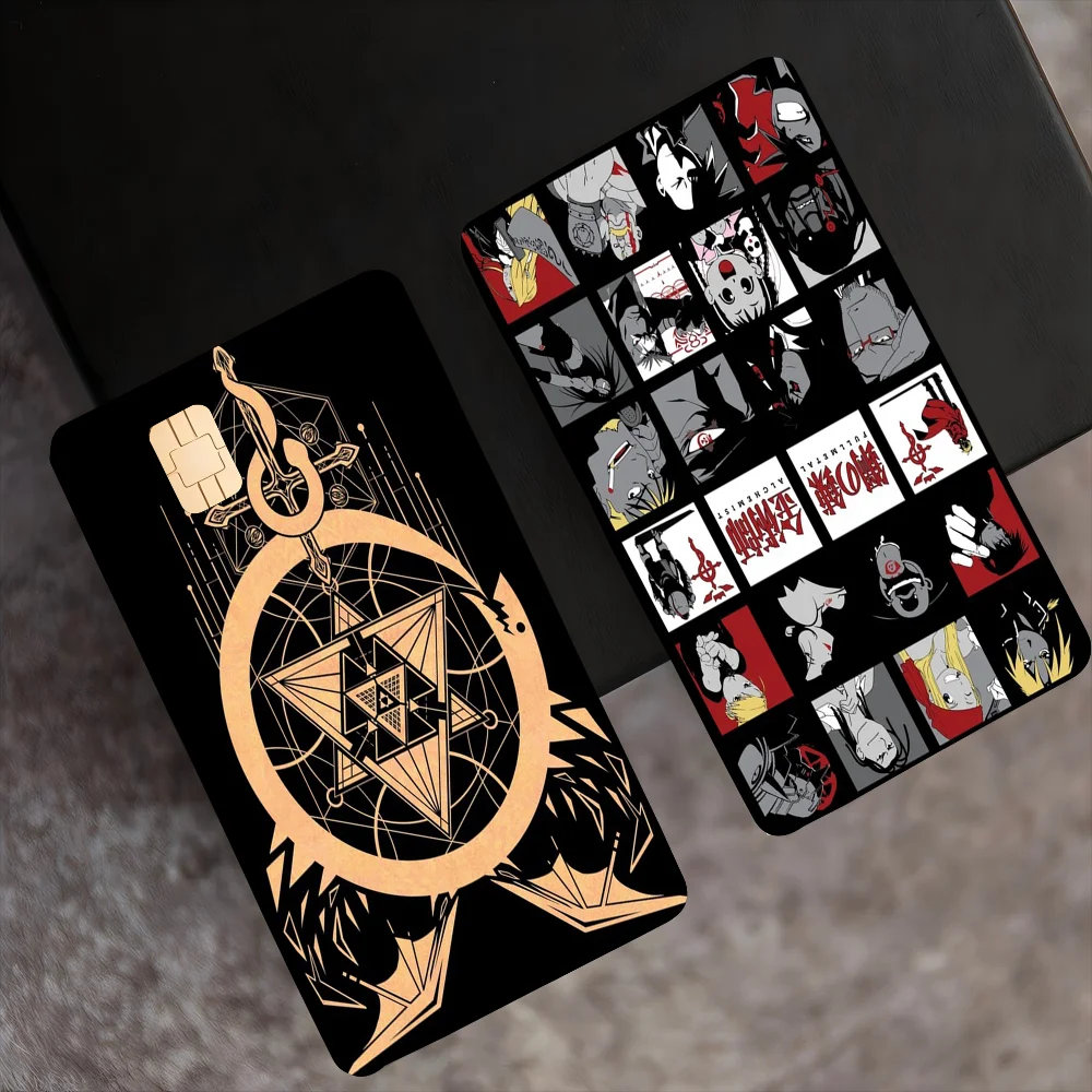 Fullmetal Alchemist Anime Spend Or Save Funny Shell On Off Ultradünn No Fade Aufkleber Skin Cover Film für Debit-Kreditkarte