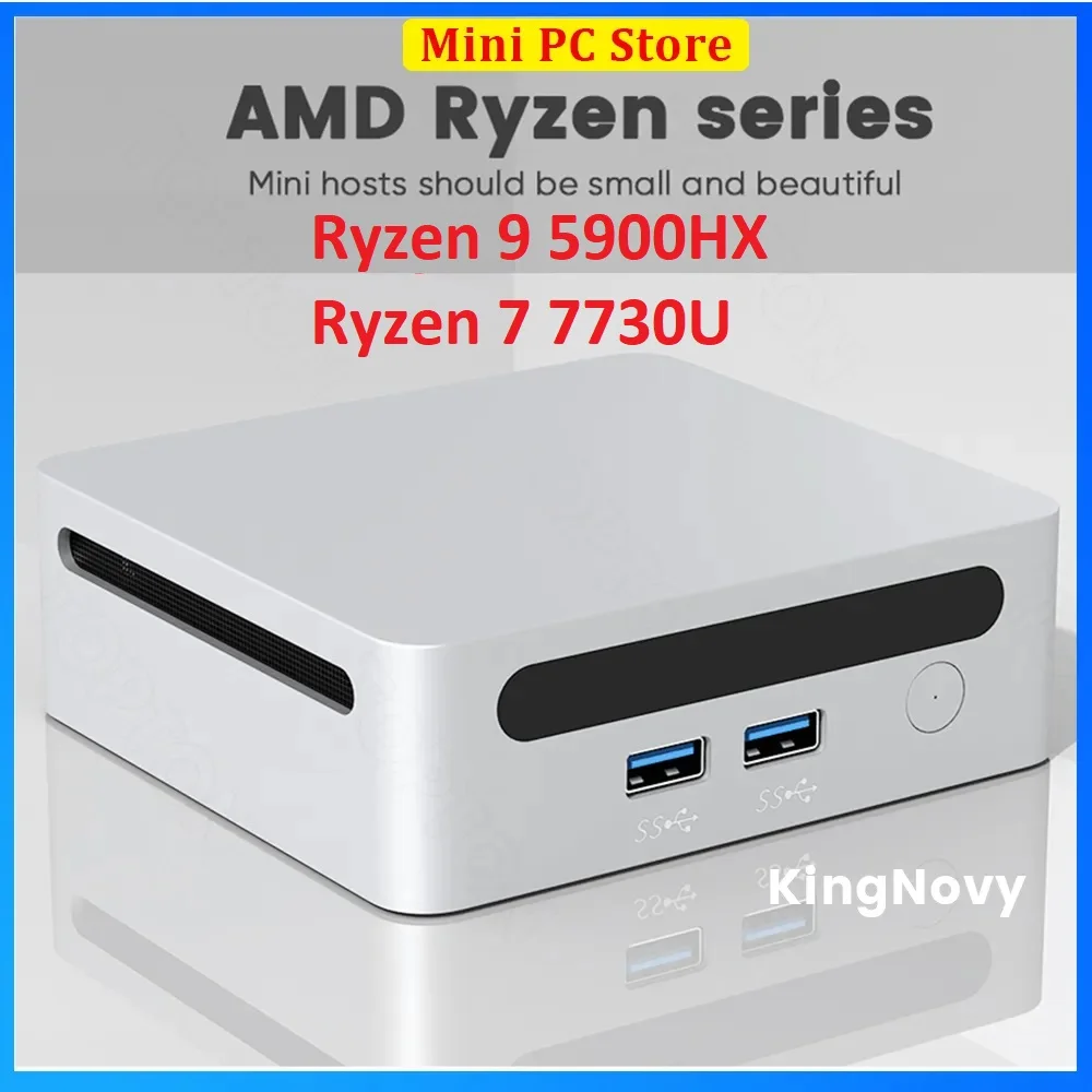 Cheap AMD Mini PC Ryzen 9 5900HX 7 7730U DDR4 3200MHz 2xNVMe Desktops Windows 11 Gaming Computer NUC 3x4K HTPC WiFi6 BT5.2