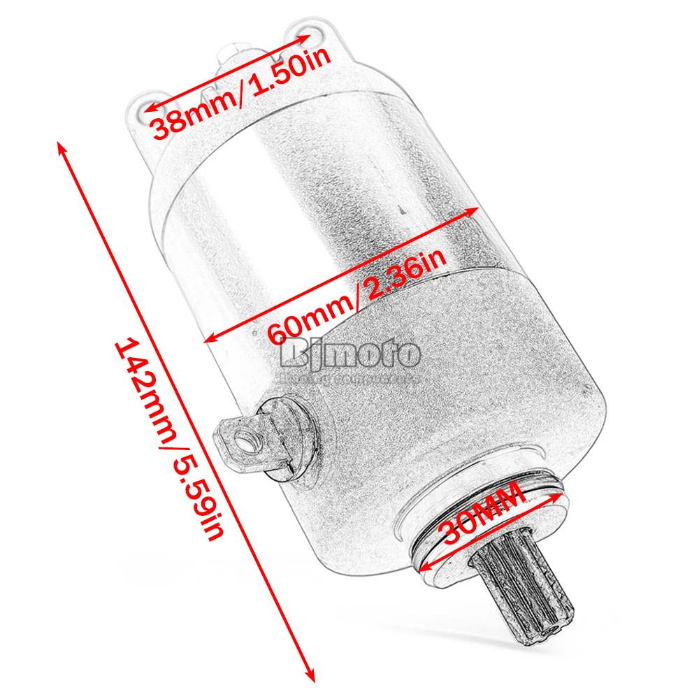 Motorrad-Anlasser für Yamaha Riva 125 XC125 XC125 NXC125 Cygnus MW125 MWS125 Tricity YP125 Majesty XC155 SMAX HW125 – Detail 10