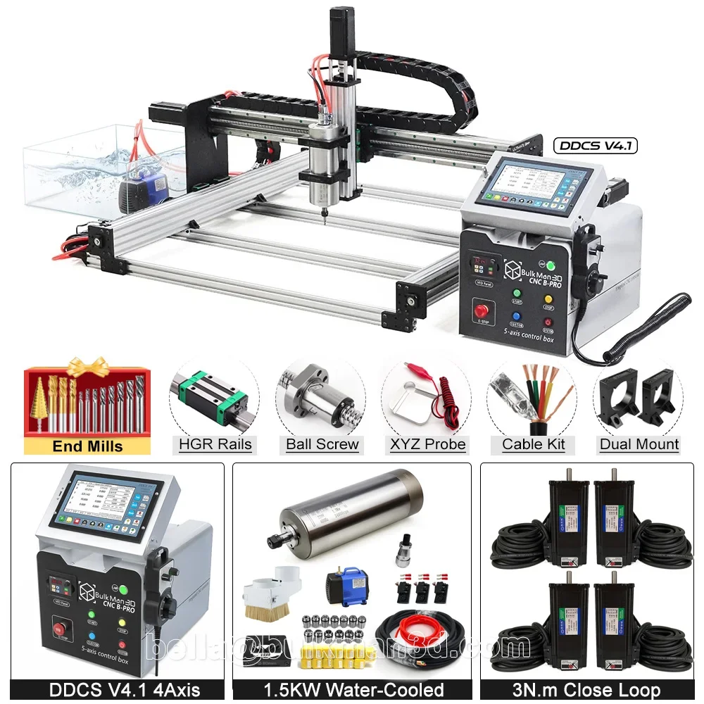 Imagem -05 - Ultra Bee Cnc Router Kit Completo Caixa de Controle Offline 1.5kw Refrigerado a Água do Eixo Gravador Eixos Ddcs V4.1 Bulkman3d 100 Desconto