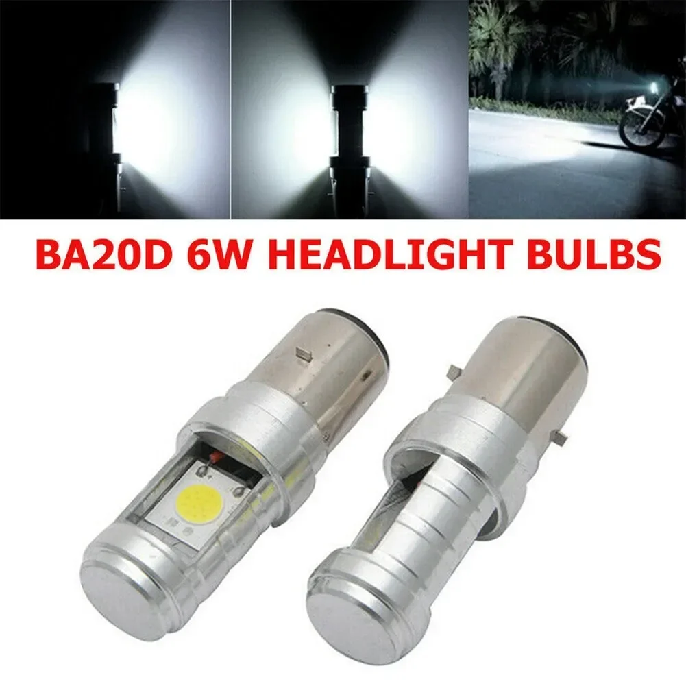 2pcs BA20D H6 S2 Motorcycle LED Headlight Lamps Hi/Low Beam Conversion White Headlight Bulbs Motorbike Accessories High Quality