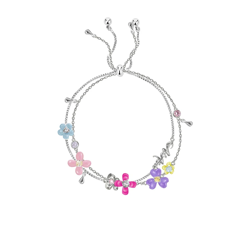 MASW Original Design Spring Summer Style Two Layers Colorful Flower Necklace For Women Girl Party Wedding Gift Fashion Jewelry