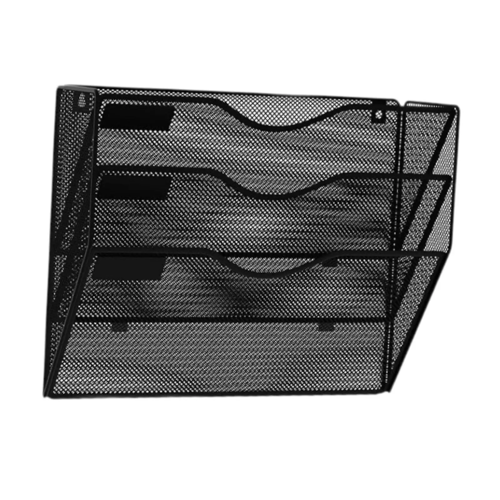 Mesh Wall File Organizer,3 Pockets Hanging Holder Magazines Rack 3 Tiers Holder for Office Mail Paper Document School