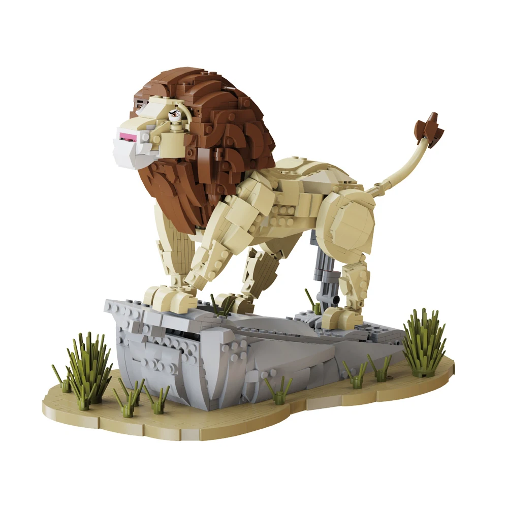 

IN STOCK MOC Creativity Lion Building Blocks Assembling Animal Bricks Model Toys for Children Birthday Gift Set