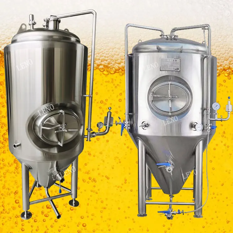 100L-2000L Stainless Steel Beer Fermenter Dimple Jacketed Conical Fermenter Beer Wine Fermentation Tank