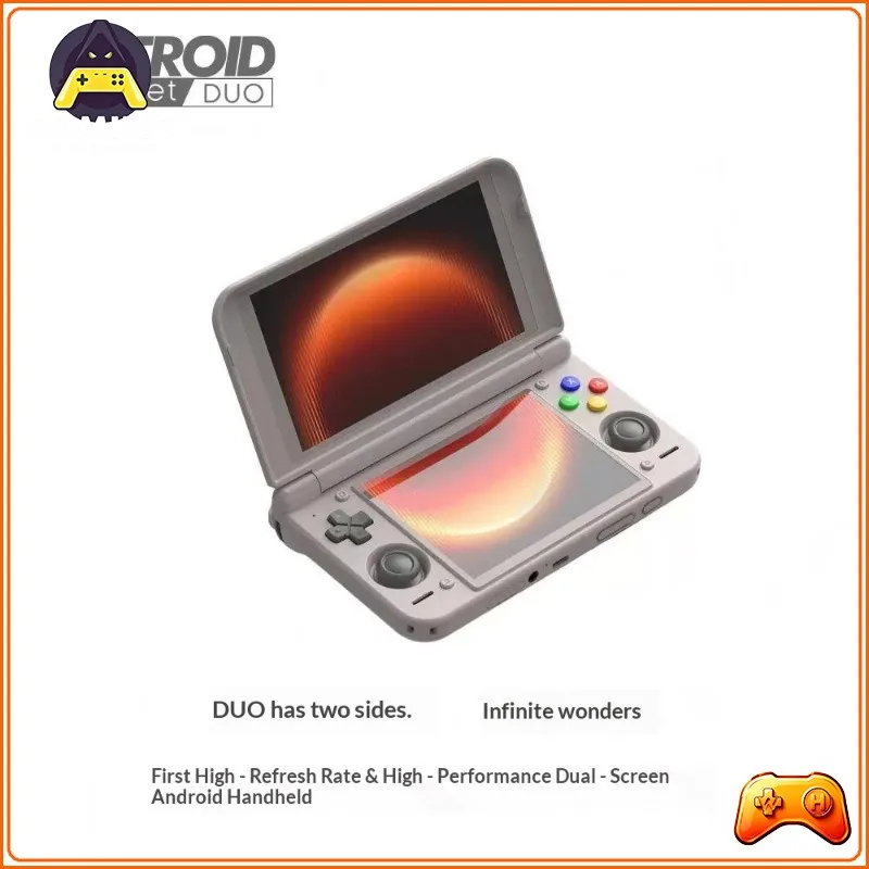 Retroid Pocket Duo Dual‑Screen Handheld Game Console 5.5