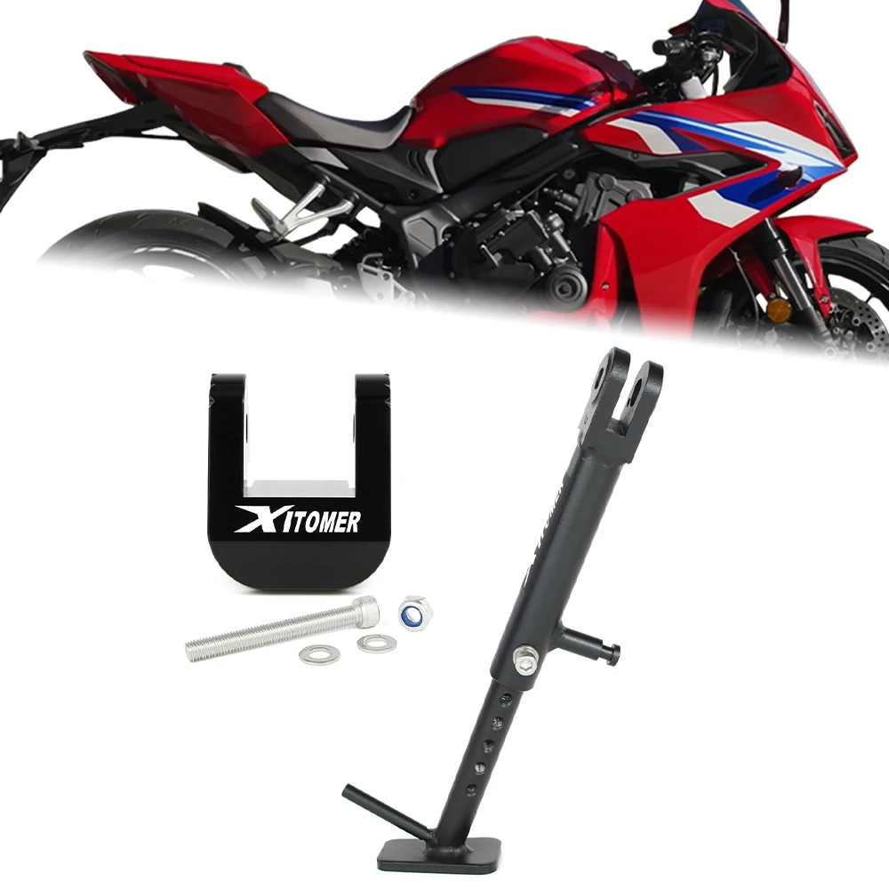 

Motorcycle Adjustable Kickstand Side Stand & Rear Lowering Links For Honda CB650F/CBR650F 2014-2018 CB650R / CBR650R 2019-2024