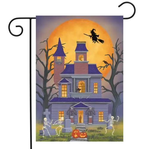 Haunted House Party Garden Flag Halloween 12.5