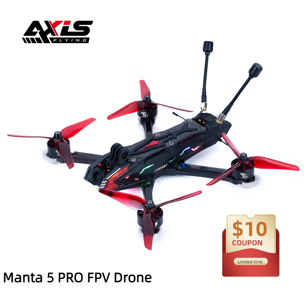 

Axisflying Manta 5 Pro FPV Drone 6S DJI O3 VTX with GPS DC /Square X Frame for Cinematic/Freestyle FPV Kits