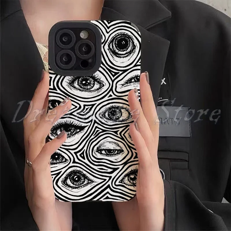 Vintage Art Eye Phone Case for Iphone 11 Pro Max Iphone 16 Pro Max Iphone 13 Pro Max Iphone 14 Pro Max Iphone 15 Pro Max Case