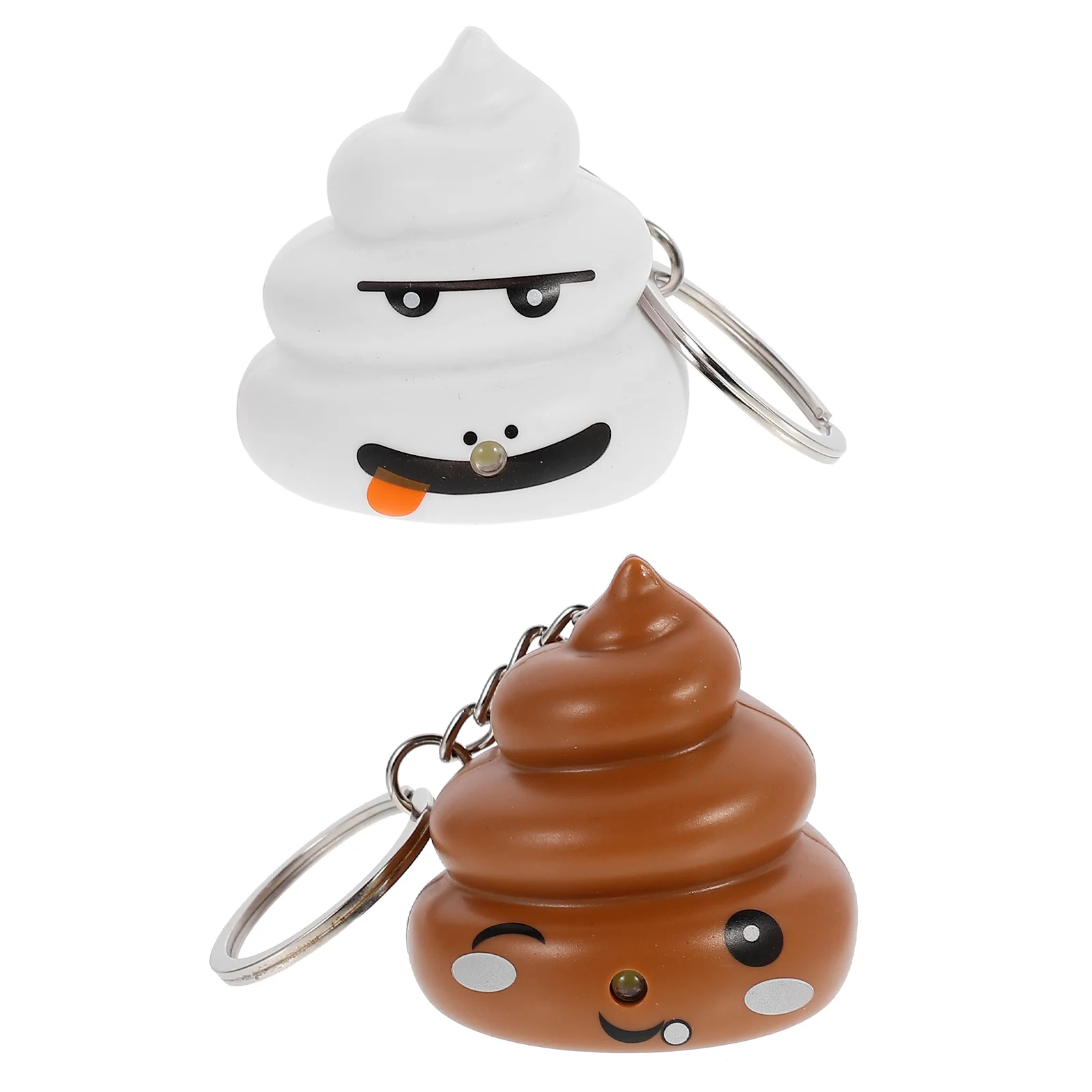 2 Pcs Key Chain Toys Hanging Ornaments Funny Poop Keychains Fob Holder Bag Pendants