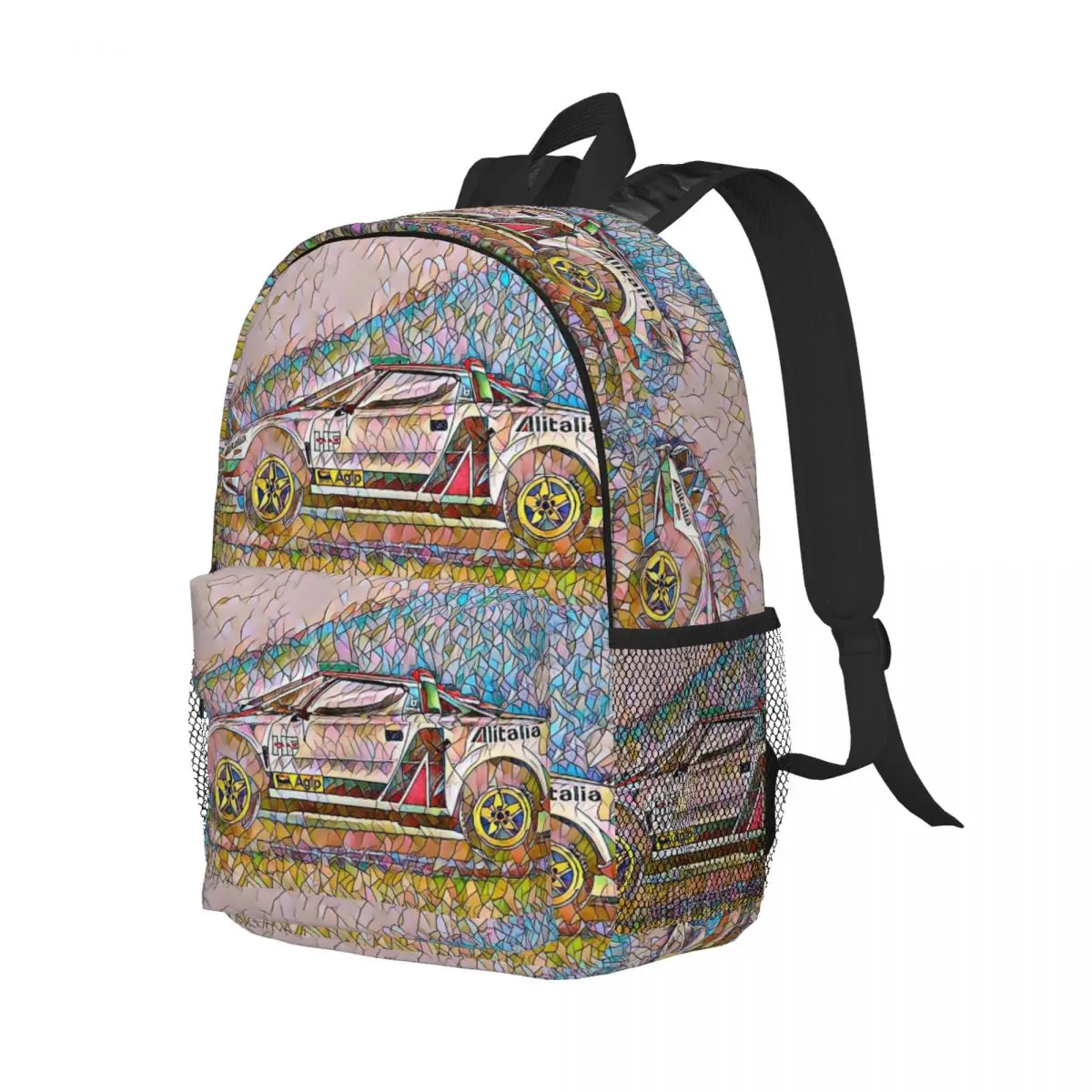 

Lancia Stratos Painting Backpack Student Boys Girls BookBag Children School Bag Laptop Shoulder Bags for Men Women