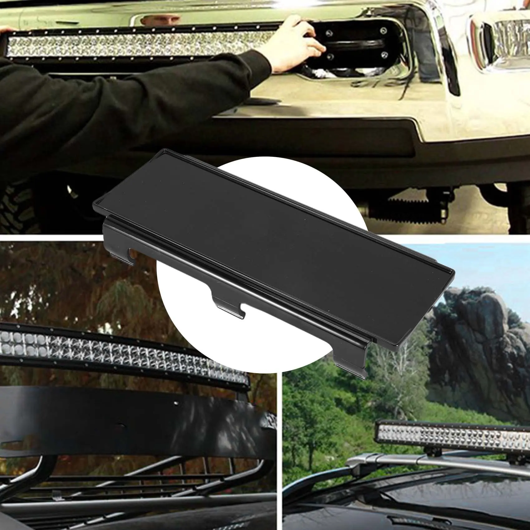 52 INCH Protective Cover Snap on Black for Straight Curved LED Light Bar