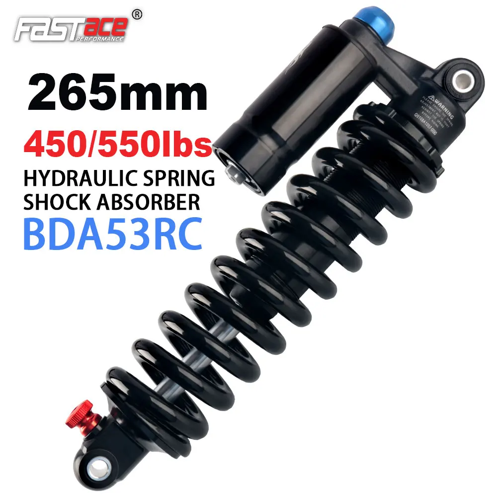 

FASTACE MTB Rear Shock BDA53RC 265mm Mountain Bicycle Suspension Shock Absorber 450lbs 550lbs for Surron Talaria Sting