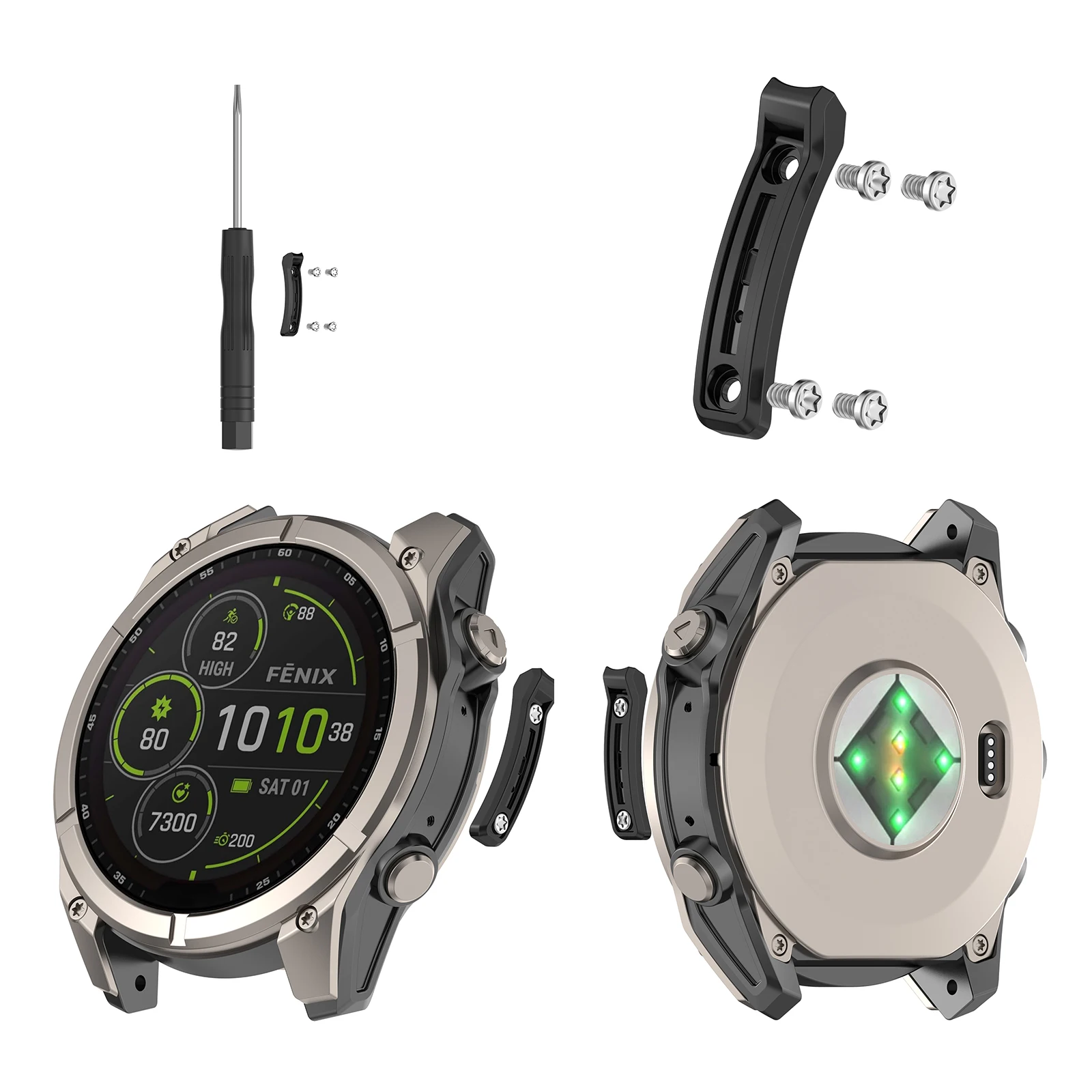 Metal Anti-collision Strip For Garmin Fenix 8 Tactix 8 Quatix 8 Fenix 9/8 47mm 51mm Smart Watch Bumper Accessories Cover чехол