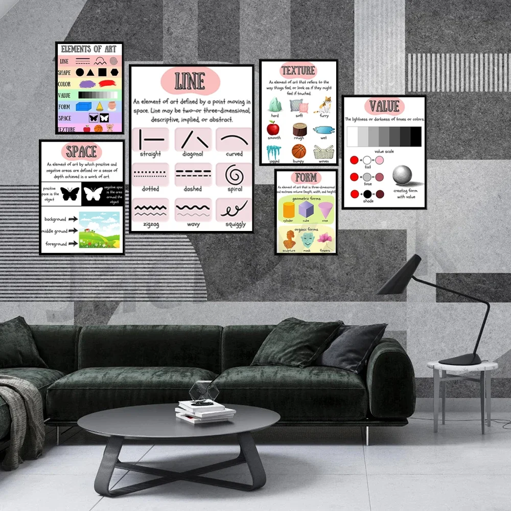 Elements of Art Posters  Printables, Art Classroom Decor, Educational Posters, Elementary School, Middle school, Art Teacher Gif