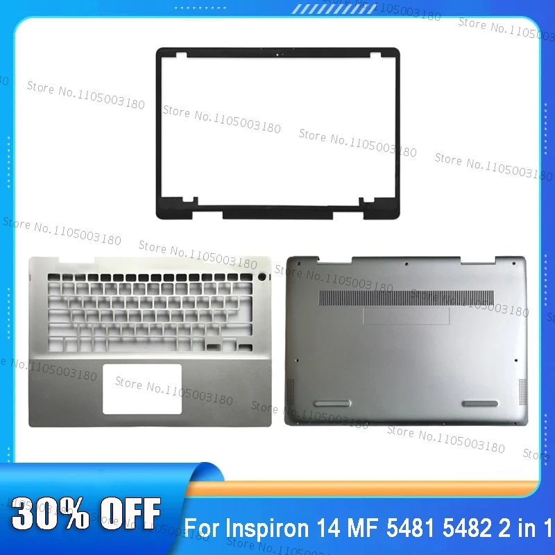 Für Inspiron 14 MF 5481 5482 2-in-1 Laptop LCD Back Cover/Frontrahmen/Handballenauflage/Bottom Case/Scharniere Ersatz