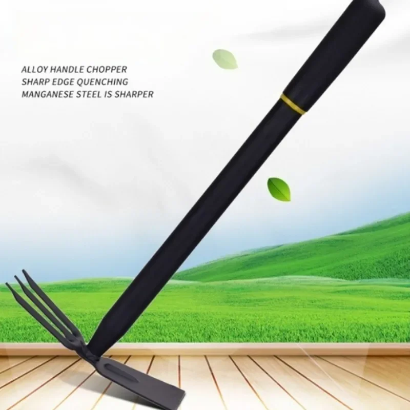 

Household Small Hoe for Weeding Three-tooth Hoe Outdoor Multifunctional Rake Garden Digging Dual-use Hoe Farming Tool