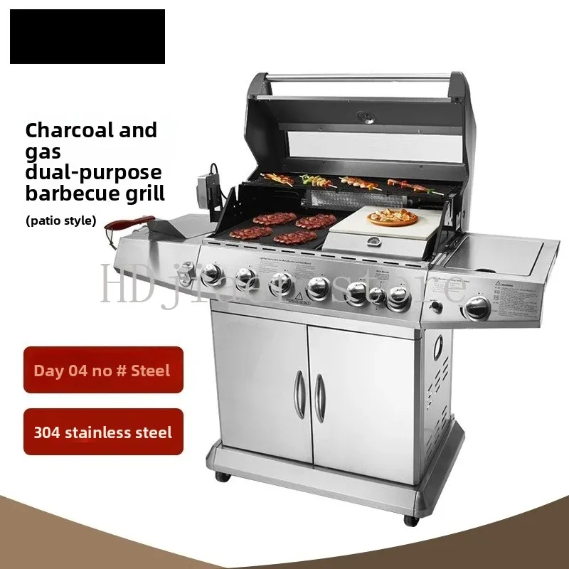 

High-End Luxury 304 Stainless Steel Gas Grill - Large Outdoor BBQ for Patio & Villa