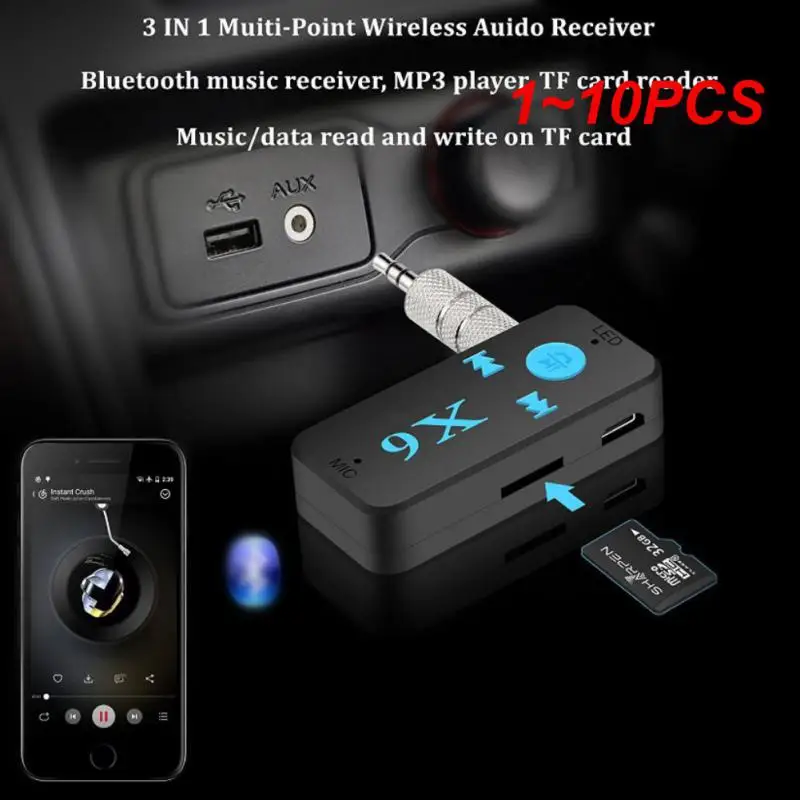 

1~10PCS 3.5mm Jack Wireless Adapter Car Bluetooth Audio Receiver Transmitter AUX Car Speaker Music Player A2dp Headphone