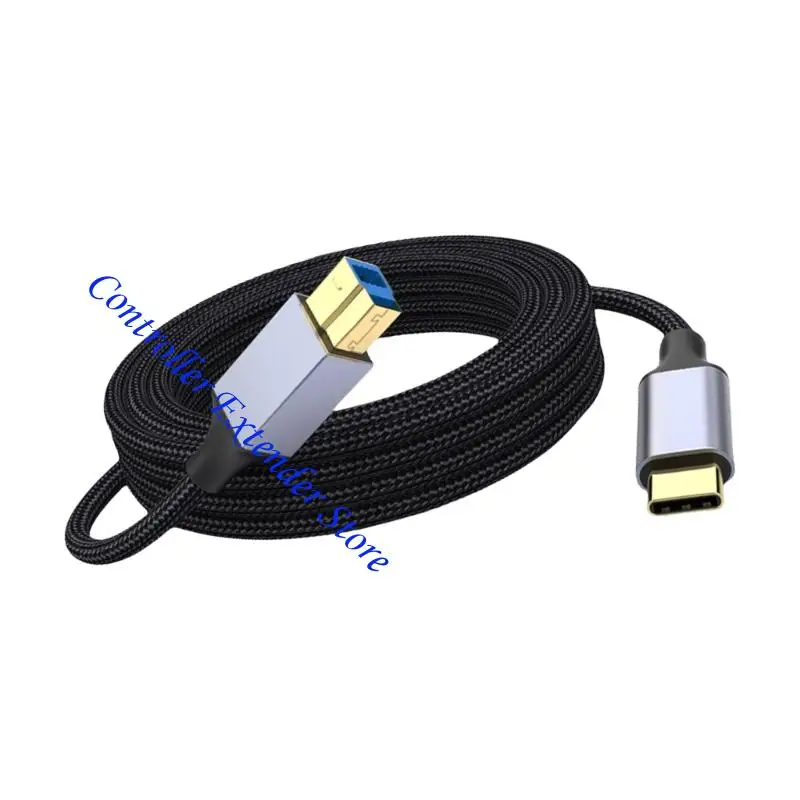 N84B NYLON من النوع C إلى USB B الطابعة سلك 10000+ اختبارات الانحناء السريعة والمتانة للماسحات الضوئية الصلبة الطابعات