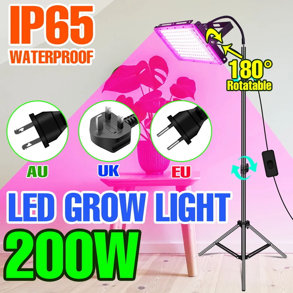 

200W Full Spectrum LED Plant Grow Light Indoor Flower Seeds Hydroponic LED Phyto Lamp For Planting Vegetables Greenhouse Tents