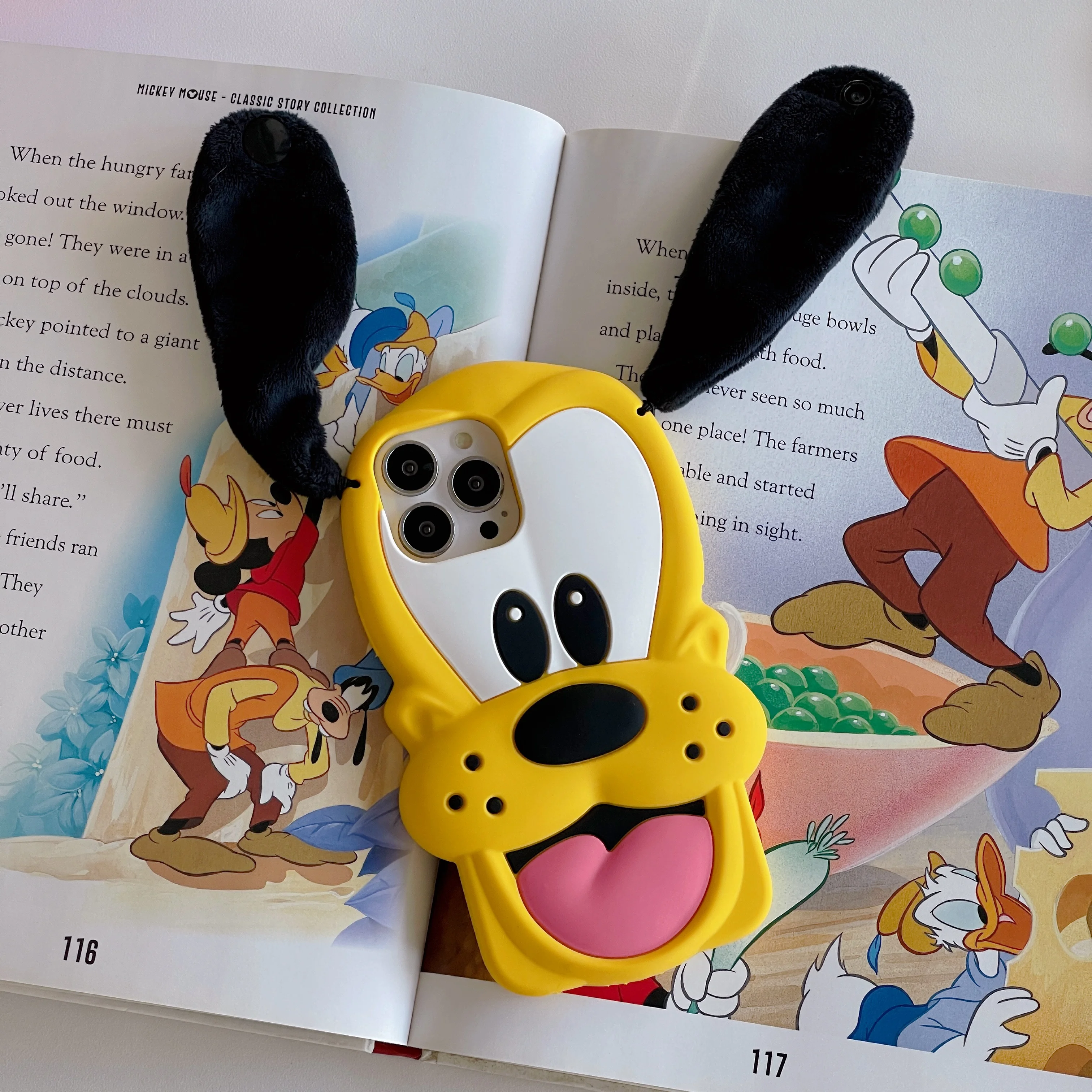 Hot Cute 3D For Pluto Silicone Anti-Drop Cartoon Shockproof Lens Protection Hard Cover For IPhone 17/16/15/14/13/12/11 Pro Max