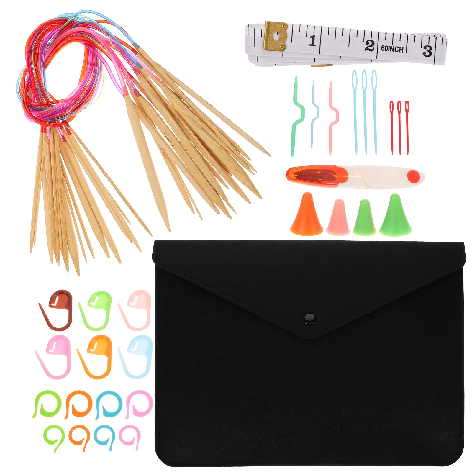

1 Set Of Ergonomic Hooks Set Multi-Function Yarn Crochet Tools Smooth Durable Plastic Handmade Knitting Accessories For Sweater