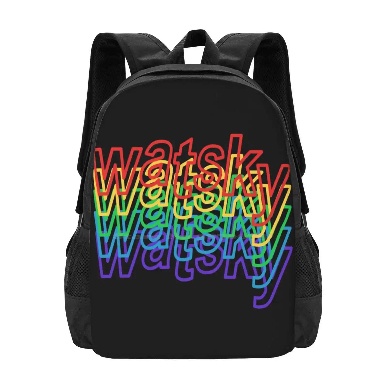 Color Repeated-Black Backpack For Student School Laptop Travel Bag George Watsky Cardboard Castles All You Can Do X Infinity