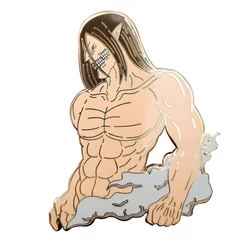 2023 New Anime Attack on Titan Alan Yeager Enamel Brooch Pins Lapel Backpack Badge Jewelry for Boys Girls Fans Gifts