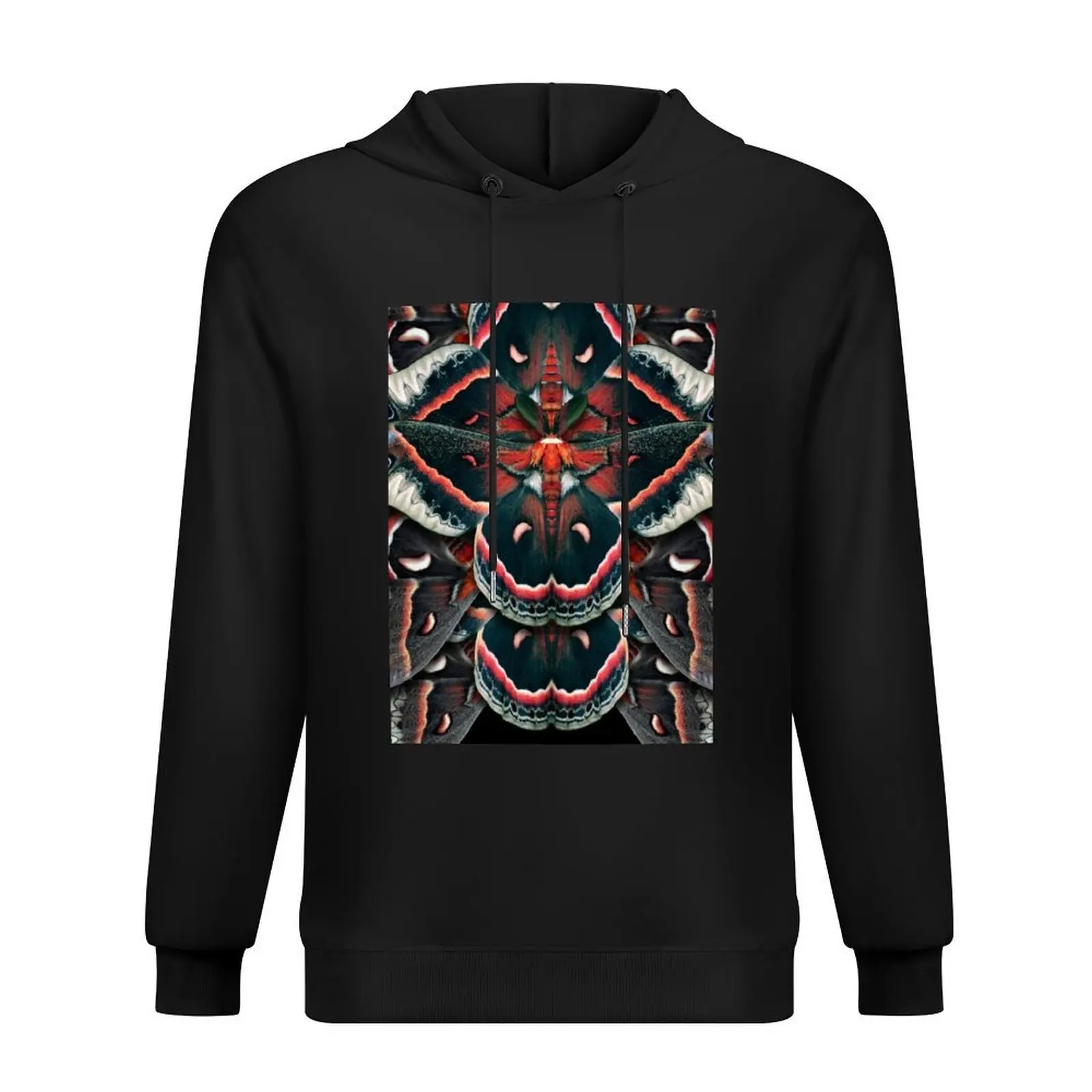 Cecropia Moth Mandala - سترة بقلنسوة متناظرة للرجال ملابس الخريف منتجات جديدة ملابس رجالية بقلنسوة للرجال