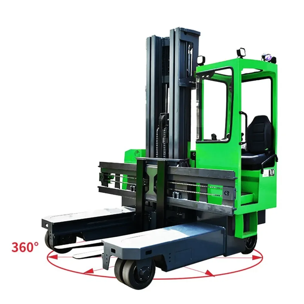 Manufacturer Supply Four Way Side Loading Forklift Electric Omnidirectional Reach Truck for Long Steel Material Transport
