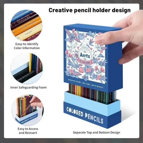Imagen 2 del producto Arrtx 48/72/126 lápices de colores de núcleo suave para colorear para adultos, dibujar, mezclar, sombreado, bocetos, pintura para artistas principiantes