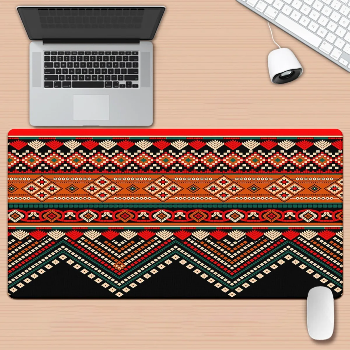 Metal Art Ethnic XXL Mouse Pad Non Slip Rubber Base Large Desk Mat for Gaming Office Computer Decor 1Pc