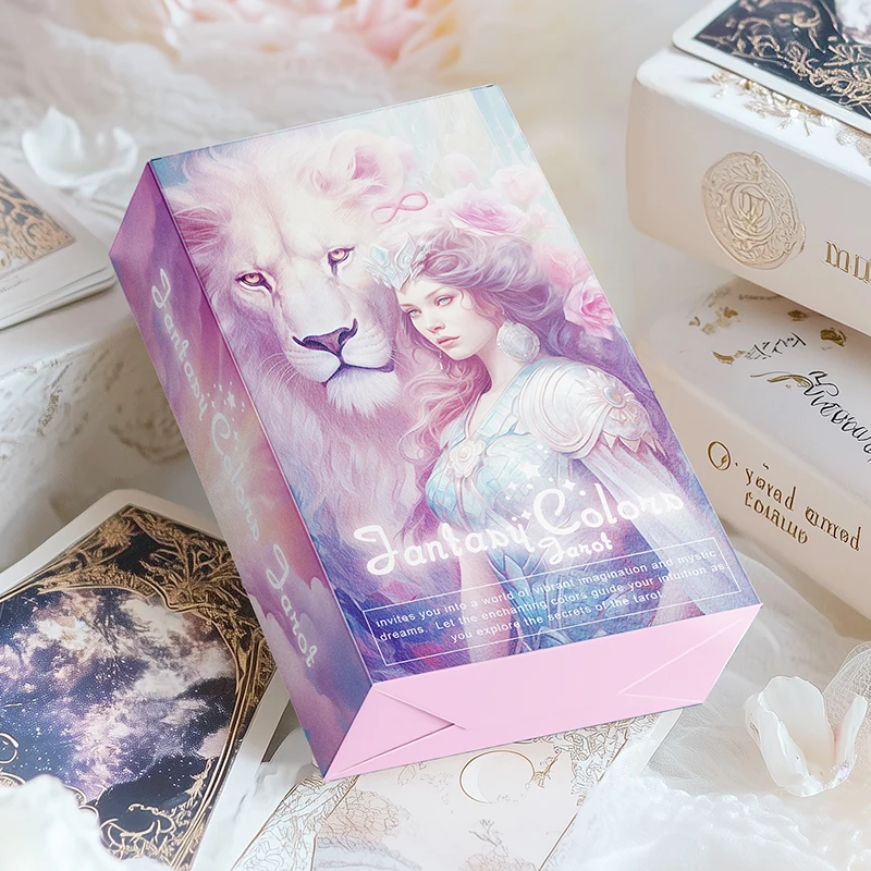 Baru 2025 Pemula 12X7Cm Tarot Rider Waite 78 Dek Kartu Tarot Warna Fantasi Profesional Asli dengan Buku Panduan PDF