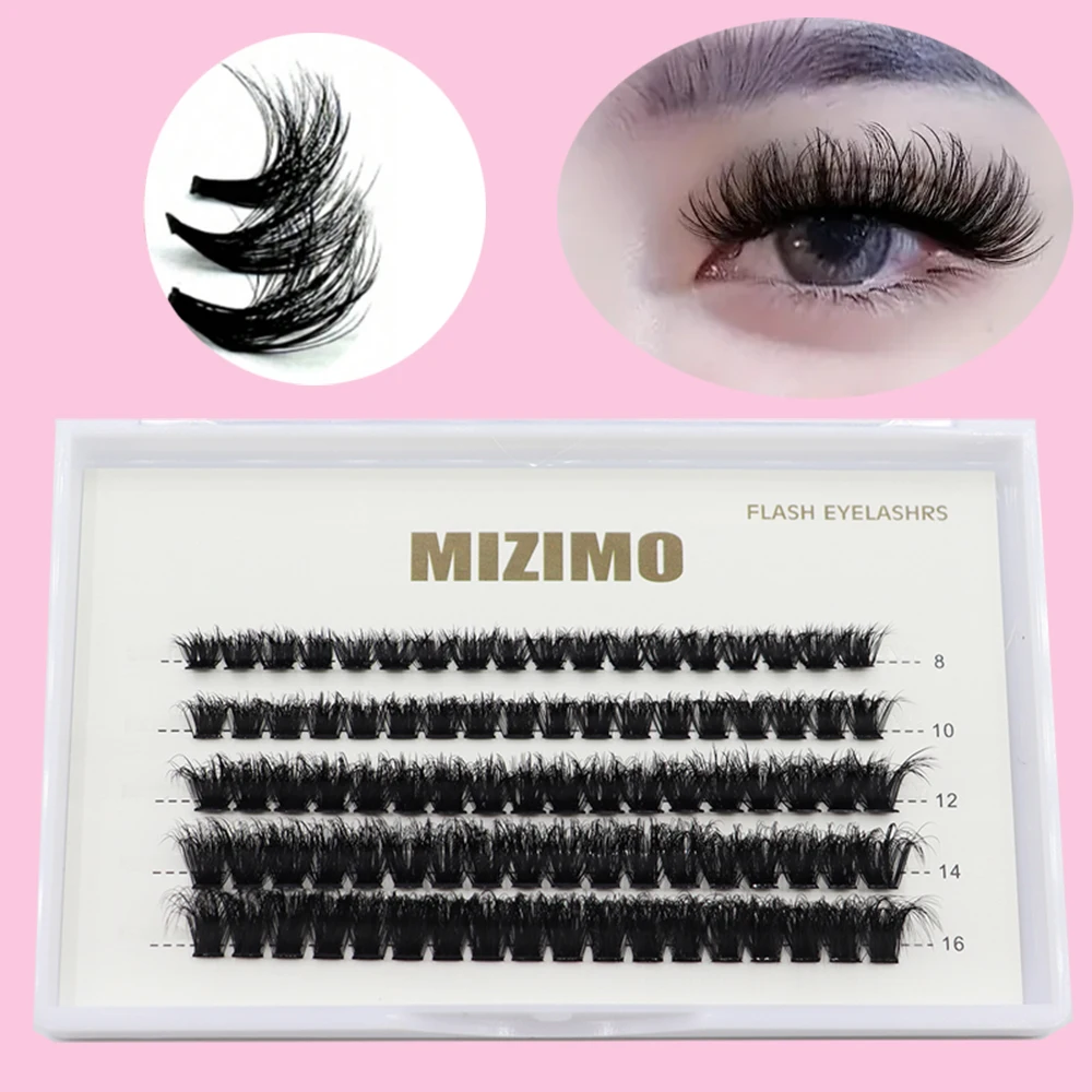 5 Rows Of Fluffy Segmented Tufted Self-grafting False Eyelashes 100D Personalized 3D Eyelash Makeup Eyelash Extension Eyelash