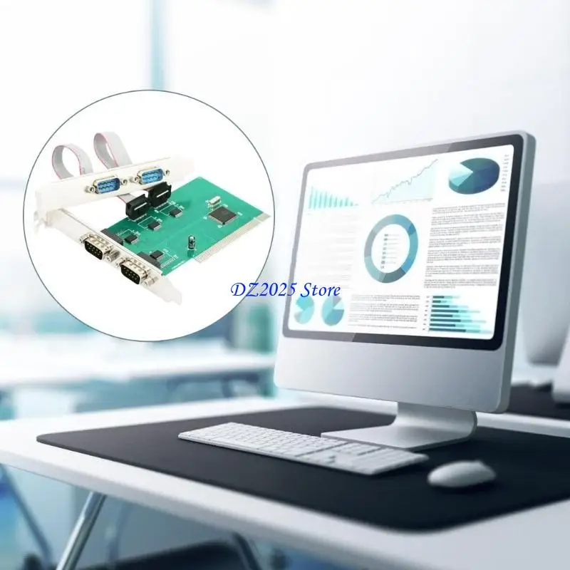 Q6RC بطاقة توسيع PCIE سطح المكتب مع RS232 التسلسلي ومنفذ متوازي للفوز