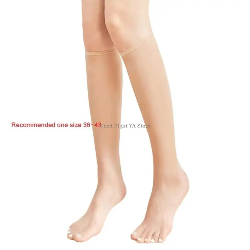 Femmes Crystal Fiber Silky Knee Highs Choques Compression Ultra-Thin Per Stockage