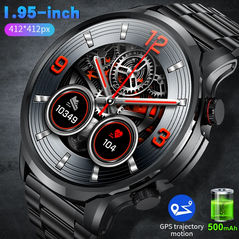 

LIGE New GPS Track Smart Watch Men Heart Rate Blood Oxygen Monitor Waterproof Fitness Watch Sport Bluetooth Call Men Smartwatch