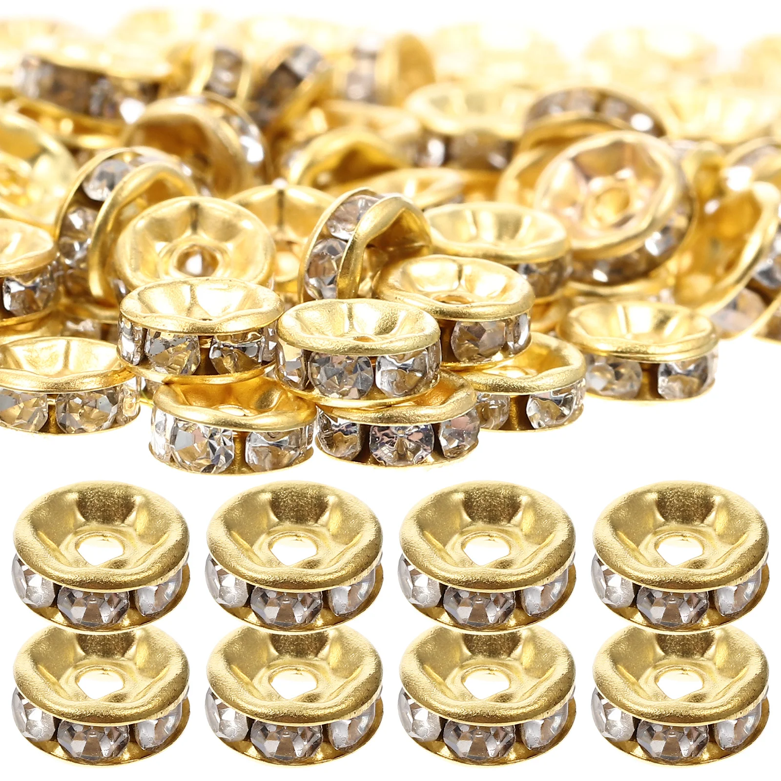 200 قطعة من خرز سبائك حجر الراين عالي الجودة لمستلزمات صناعة المجوهرات اليدوية ذاتية الصنع خرز فضفاض يمكنك صنعه بنفسك #5