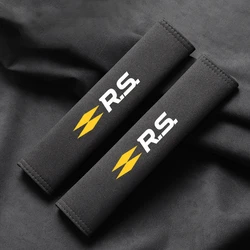 2Pcs Suede Leather Seat Belt Leather Shoulder Cover Pads for Renault RS Megane Clio Samsumg Fluence Captur Kadjar Talisman Logan