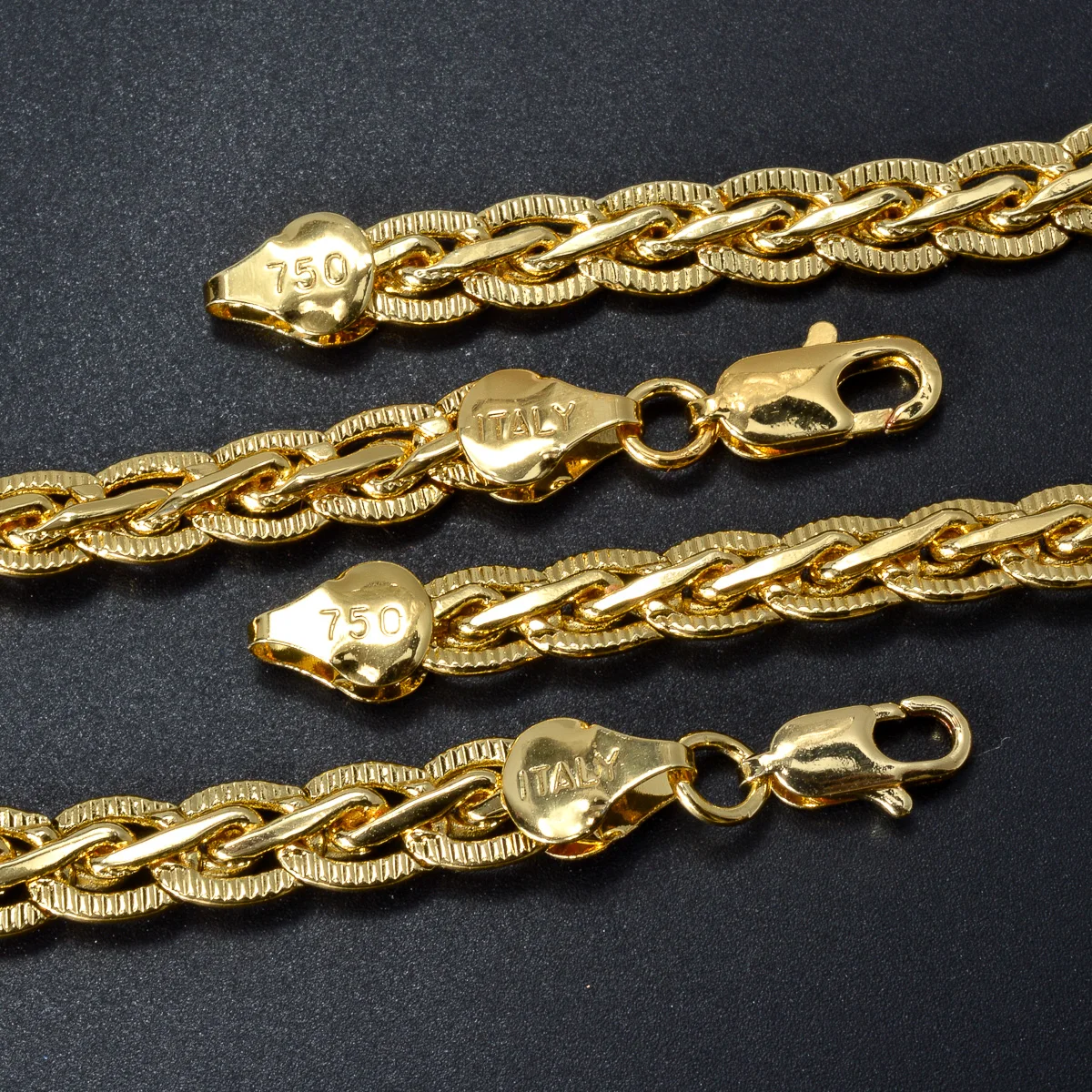 Hip Hop Jewelry 18k Gold Plated Cuban Link Chain Necklace for Men Collar High Quality Metal Texture Women Fashion Charm Jewelry