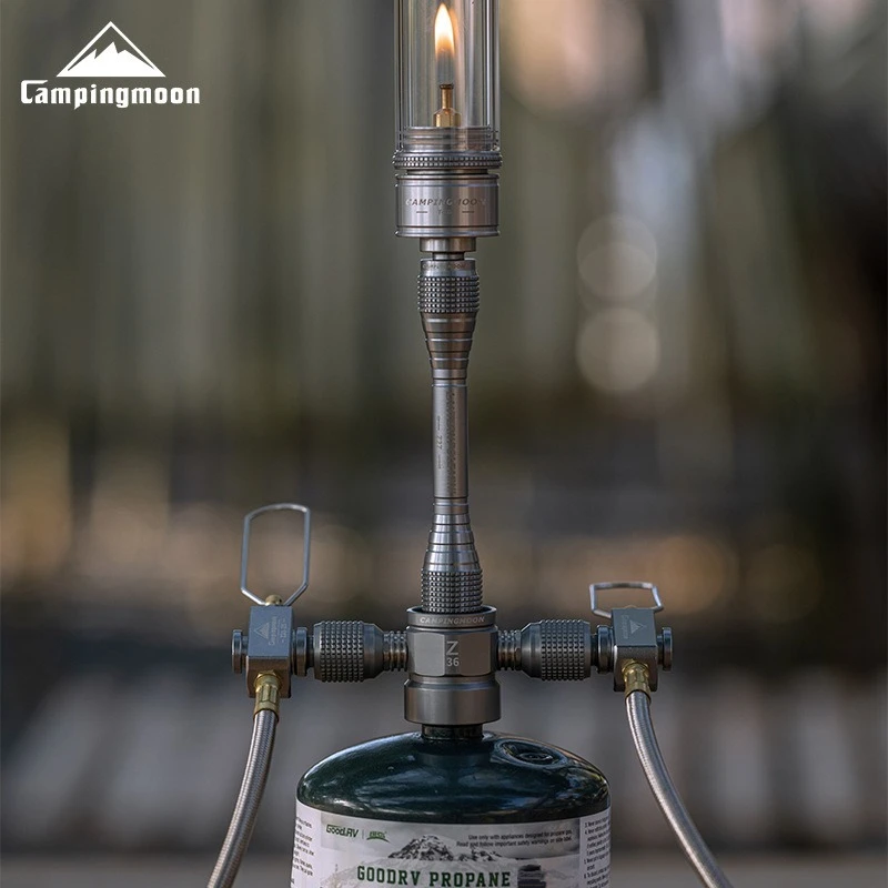 CAMPINGMOON Z36 Equipo de Camping, Adaptador de Tanque de Gas Propano de Uno a Tres, Adaptador para Estufa de Tarjeta, Accesorios para Estufa