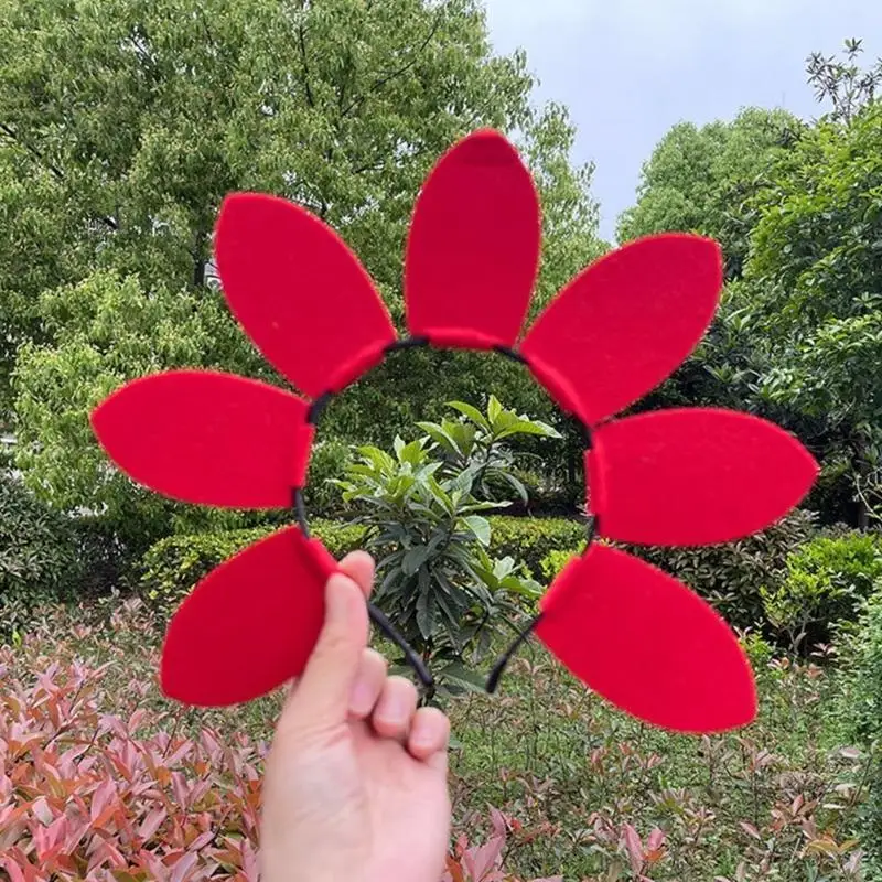 

R1WE Fun Summer Headwear Floral Petals Headband Party Costume Stall Pedlar Supply for Picnic Pool Parties