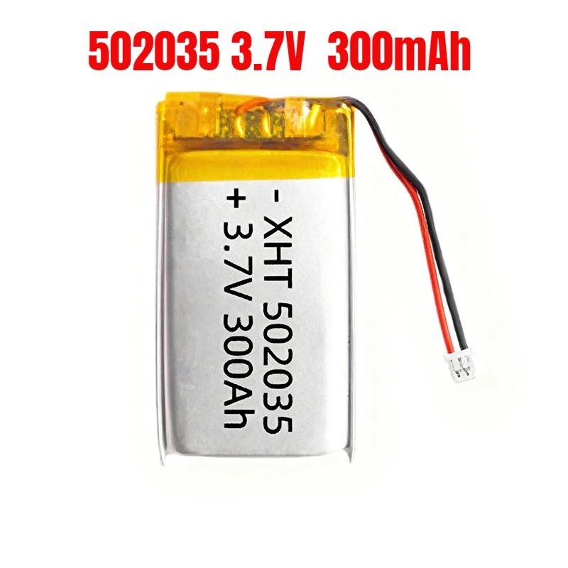 

502035 3.7V Lithium Battery Li Po Battery 300mAh Lipo Rechargeable Li Polymer Batteries for MP3 GPS Camera Recorder Smart Watch